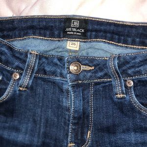 Just black ankle ripped jeans